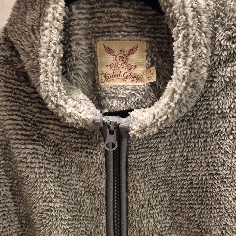 Faded Glory Plush Gray Jacket